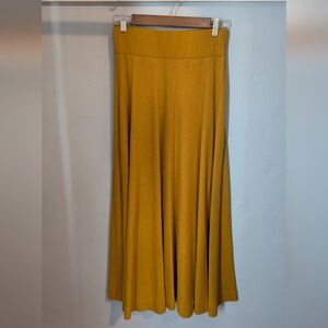 Vintage Heavy Mustard Maxi Skirt